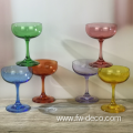 Wholesale Hand Blown Colored Cocktail Coupe Glasses